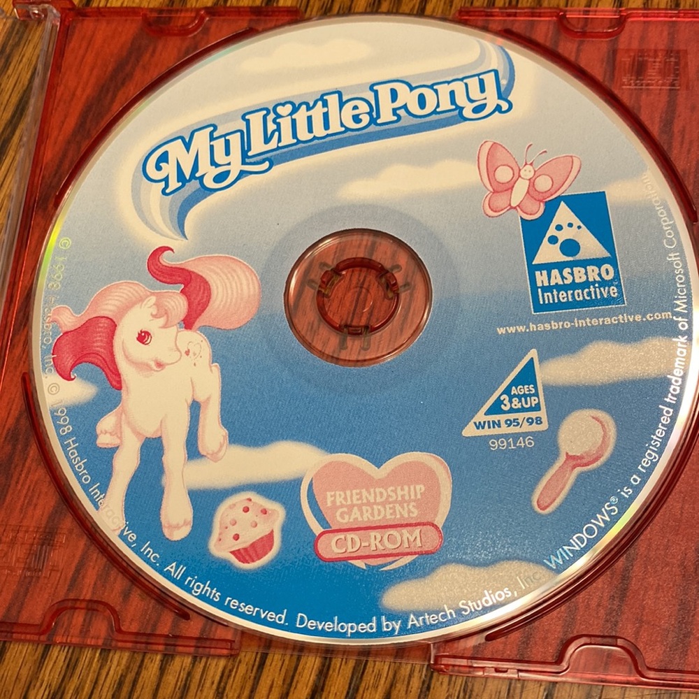 Vintage 90s My Little Ping Friendship Gardens Hasbro PC Game CD-ROM Gaming